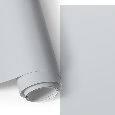 Klebefolie für Möbel - Möbelfolie - Selbstklebefolie - Küche folieren - Schrank folieren - Tischfolie - Helles Grau 65x130 cm