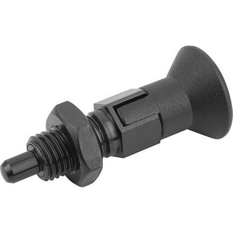 KIPP Arretierbolzen GR.3 M16x1,5 D8 Form D mit Rastnut Kontermutter M. (1/3)