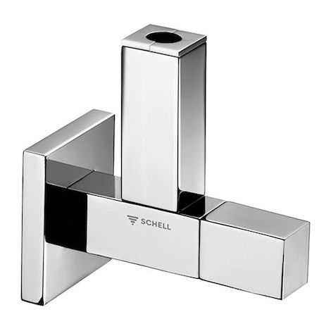 Schell Quad Design Eckventil 053620699 1/2", verchromt, massiver Betätigungsgriff (1/3)