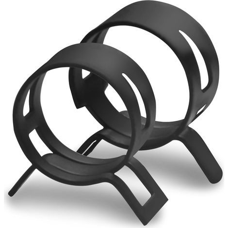 CCYKXA Pack of 40 spring-loaded hose clamps for 12mm fuel lines - Black hose clamps for water lines, air hoses, silicone hoses (1/5)