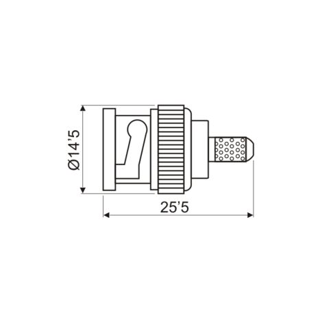 Conector BNC Macho CRIMPAR Cable RG174  19.200/174 (1/2)