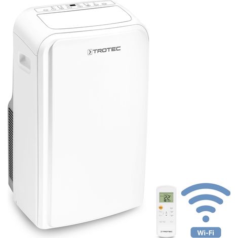 TROTEC Klimagerät PAC 3910 X – 3,9 kW (13.300 BTU), 3-in-1: Kühlen, Entfeuchten, Ventilieren, für Räume bis 130 m³, inkl. Zubehör & Fernbedienung