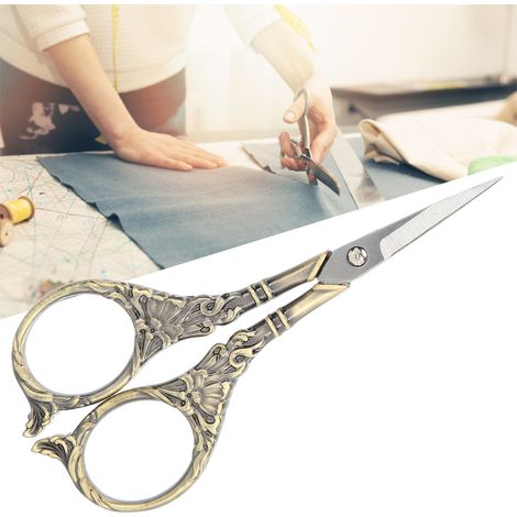 Ciseaux de Broderie Vintage en Bronze pour Couture DIY et Arts Décoratifs (1/4)