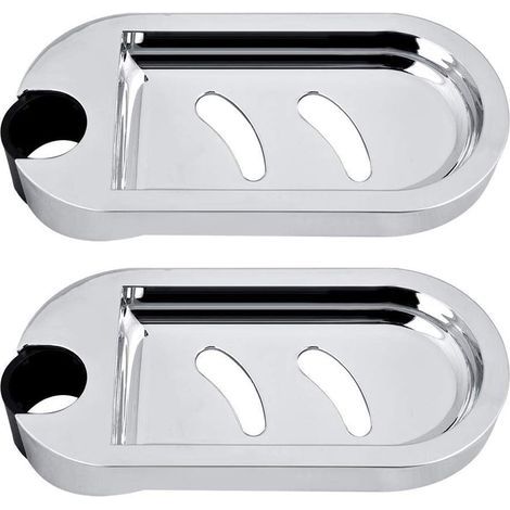 Shower Soap Dish, 2 Pieces Shower Bar Soap Dish Wall Mounted Sponge Holder Soap Saver Tray Adjustable Shower Shelf for Shower Bar Hole Diameter 25mm (1/5)