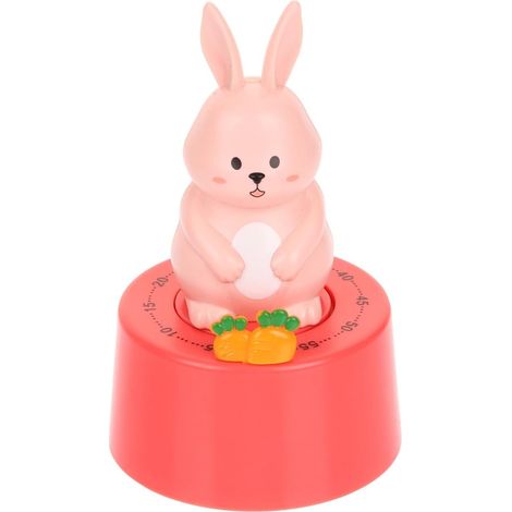 SHINEOFI Minuteur Cuisine Magnétique Motif Lapin Rouge Échelle Claire (1/5)