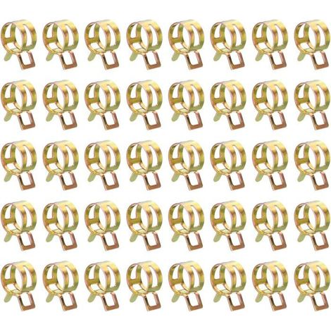 Lot de 100 colliers de serrage à ressort – 16 mm, plage 15-17,35 mm – Acier 65Mn galvanisé – Résistant (1/5)