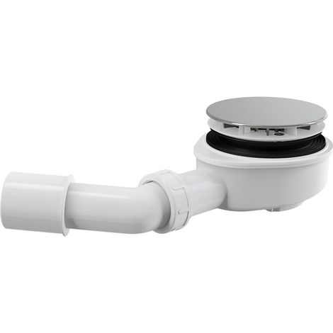Bonde de douche ultra plate 90 mm – Hauteur 65 mm – Finition chrome – Siphon auto-nettoyant – A491CR (1/5)
