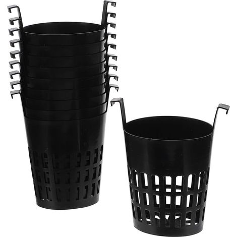 Yardwe Lot de 10 jardinières suspendues en plastique PP avec crochet (1/5)