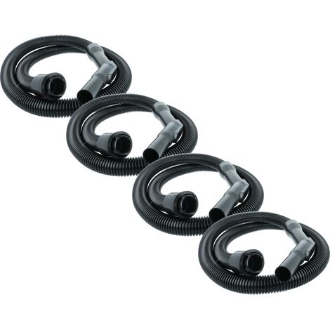 vhbw 4x Hose compatible with Nilfisk GM415, GM405, GM410, GM400 Time, GM400 Silver Vacuum Cleaner - 2.13 m, Handle, 32mm Round Connection