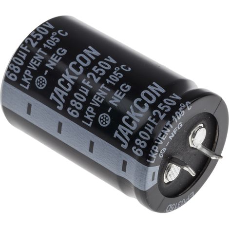 Condensateur RS PRO 680µF, 250V c.c. ( Prix pour 1 )