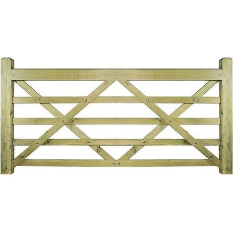 Evington Farm/Field Style 5 Bar Gate - Pressure Treated Scandinavian Redwood - W1200 x H1200 mm