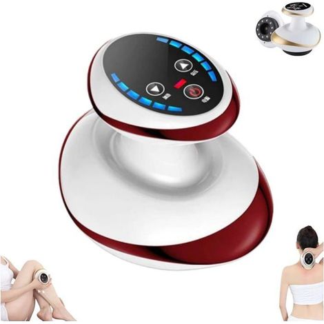 Massaggiatore anticellulite 4 in 1: aspirazione e Gua Sha elettrico, massaggio profondo con calore, bianco+rosso (1/5)