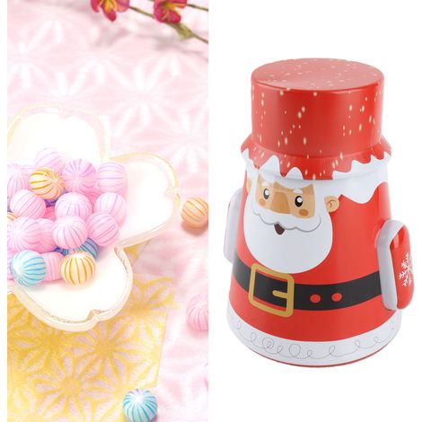 Boîte de Noël Métal de Conservation de Candy Saint-Claus Flocon de Motif 7.7x5.1in 19.5x13cm Bonbon Stockage Boîte Decorative Pratique (1/5)