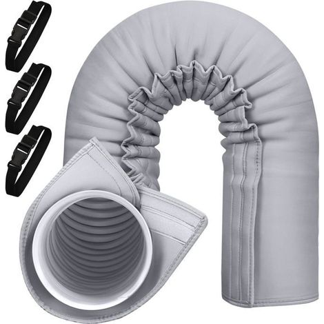Manchon d'isolation pour tuyau clim - diam. 12,7/15 cm - 3 sangles réglables - facile Meoiruery (1/4)