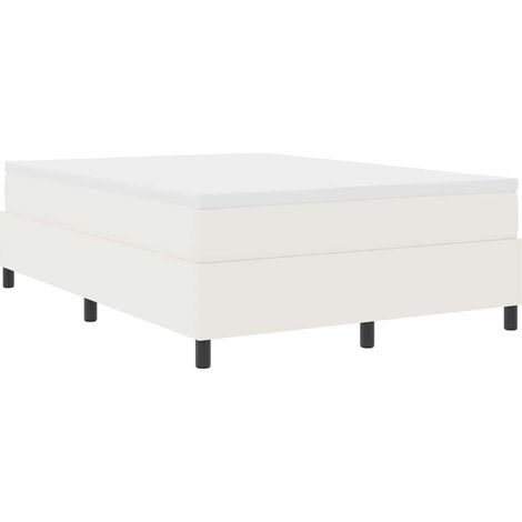 Maison Exclusive - Letto a molle Crema e Bianco 140 x 190 cm Tessuto in Cords (1/5)
