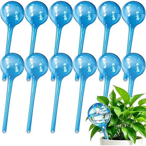 12 ampoules d'arrosage automatique pour plantes - Lampes d'arrosage automatique pour plantes en pot d'intérieur et d'extérieur, dispositif d'arrosage de jardin en plastique durable (1/5)