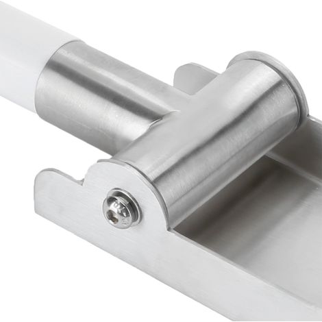 Barra di sicurezza girevole per WC e bagno - Accessorio di fissaggio in acciaio inox e plastica bianca (60x20x10 cm) (1/4)