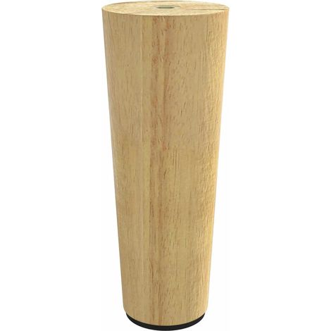 Lot de 12 pieds de meuble design moderne 44 x 100 mm élégance effilée en bois d'eucalyptus marron (1/5)