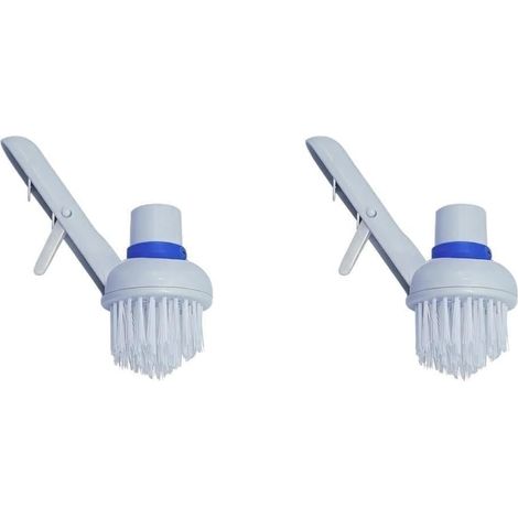 Brosse de nettoyage professionnelle pour piscine - Brosse de nettoyage de la saleté - Design robuste en PVC - Poignée ergonomique - Compatible avec poteaux standard - 45,7 cm (2) (1/5)