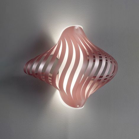 Applique Moderna Helios Polilux ® Pink Metal 2 Luci E27