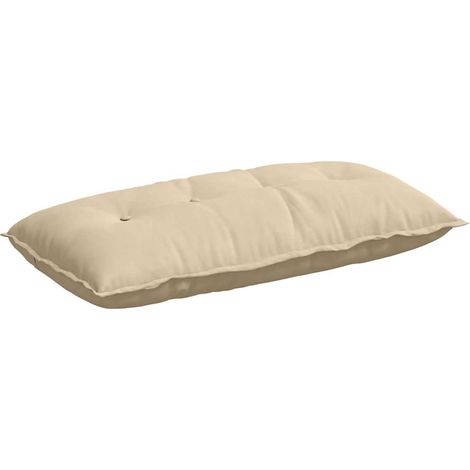 Back Pillow Cream 100 x 50 cm Microfibre Fabric vidaXL