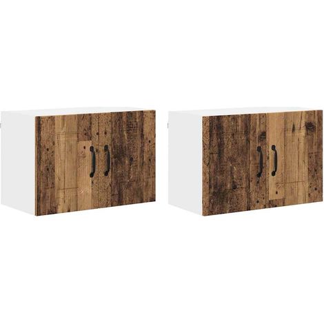 Meuble mural de cuisine,Armoire de cuisine 2 pcs Bois Ancien 60 x 31 x 40 cm CFW99206 (1/5)