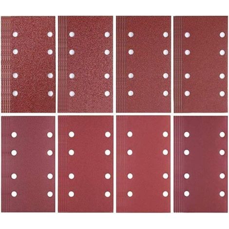 80 Feuilles Abrasives pour Ponceuse93 x 185 mm Feuilles Abrasives Ponceuse Papier PonagePapier Abrasif pour Ponceuse Souris (1/4)