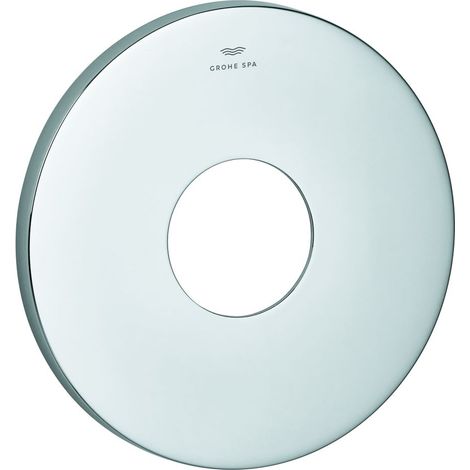 Grohe Rosette rund für Einhandmischer-Fertigmontageset, Metall, 6 Grad ausrichtbar, Cool Sunrise gebürstet, 48615GN0 (1/2)