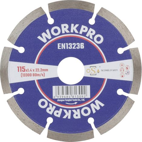 WorkPro GSOSSE-1 Disque à tronçonner 115 mm 1 pc(s) Céramique, Porcelaine, Marbre, Brique, Verre, pi (1/2)