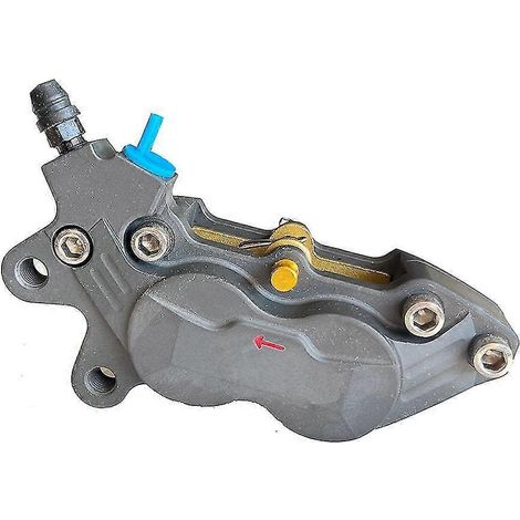 Étrier de frein axial universel pour moto, fixation 40 mm, 4 pistons, compatible Honda, Yamaha, Kawasaki et Suzuki - Gris dur, taille L (1/5)