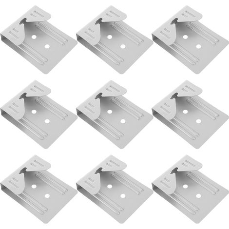 CCYKXASet of 10 Silver Iron Picture Frame Hooks, Sturdy and Easy Installation for Picture Frame Holders (1/5)