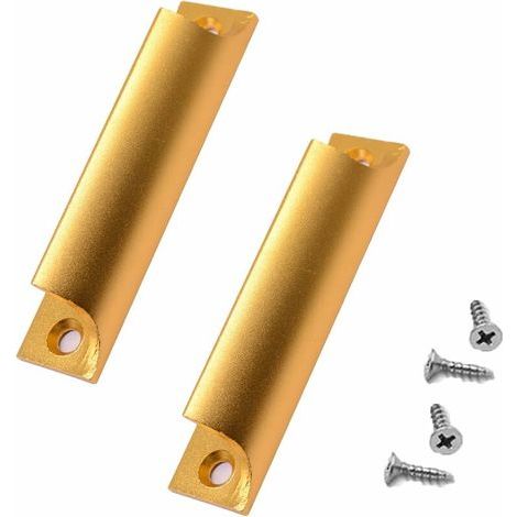 Möbelgriff aus Aluminium – Goldener Möbelgriff – Balkontürgriff, geeignet für Schiebetüren und Holztüren (4 Stück, Gold) (1/5)