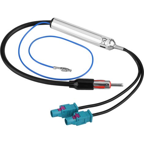 Adaptador de antena de radio de coche doble Fakra a DIN macho para Audi Skoda (1/5)
