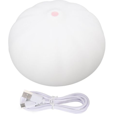 Ortviai Lampe de chevet en silicone forme de boule avec protection oculaire, recharge USB, 8 LED, lumière douce et multicolore (1/5)