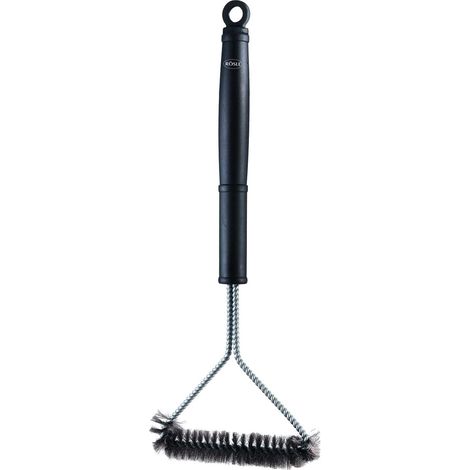Reinigungsbürste, Stahlborsten, doppelseitig, ergonomischer Griff, für Grills aus Edelstahl, Chrom und Emaille (1/3)