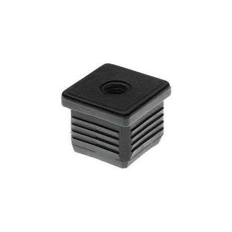 Deco Fer Forge – Bouchon nylon pour tube carré 40x40mm – Longueur 40mm, Hauteur 26mm, Filetage M10 – Pour tubes de 40mm de section (1/2)