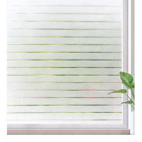 2 bandes de film pour vitres – Film adhésif mat pour verre – Film anti-UV pour préserver l'intimité au bureau (45×100cm) (1/5)