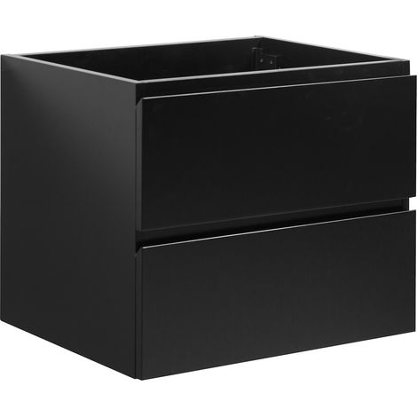 Waschbeckenunterschrank Angela 60cm - Mat Schwarz - Unterschrank (1/5)