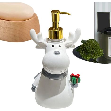 Bardusch-Distributeur savon résine renne mignon, pompe intégrée, lotion mains, décor comptoir cuisine (1/5)
