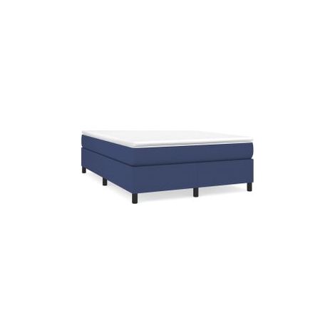 Sommier à lattes de lit avec matelas Bleu 140x190 Tissu (1/5)