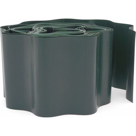 Nature – Bordure de jardin flexible en PVC vert – Hauteur 9 cm – Longueur 9 m – Pour délimitation massifs et allées (1/5)