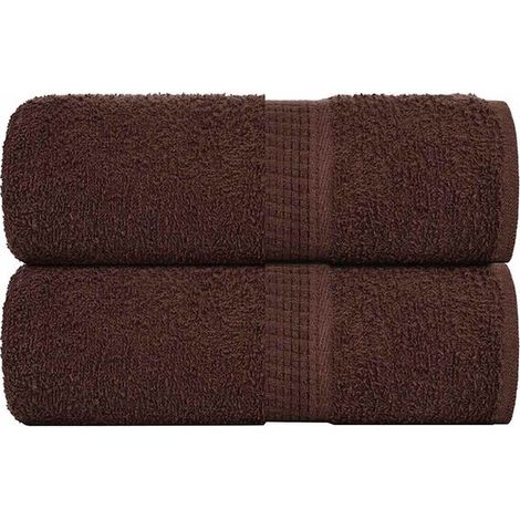Serviettes FROGN, lot de 2, marron, 30x30 cm, 360 g/m² (1/5)