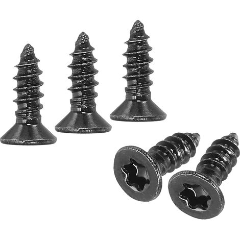 100 Pack Vis Torx M3 x 10mm Tête Plate Vis À Bois Noir (1/5)