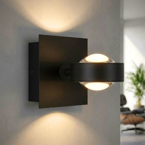 Applique a LED CCT UP Down Illuminazione Lampada da soggiorno Dimmerabile Nera H 16,5 cm (1/5)