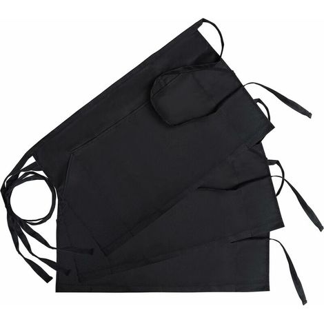 Ulisem Betterlife 3er-Pack Unisex-Kurzschürzen mit Taschen für Köche, Bäcker, Kellner, Kellnerinnen, Server, Handwerker