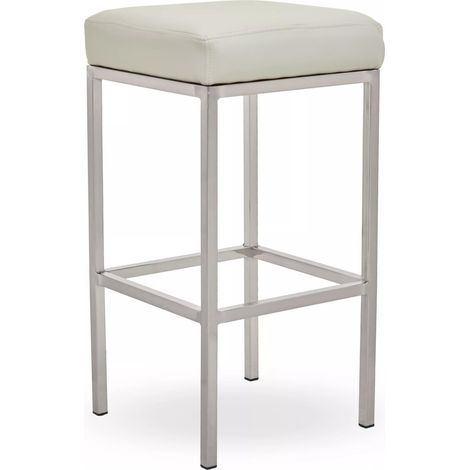 Premier Housewares Baina White Pu And Chrome Finish Bar Stool (1/5)