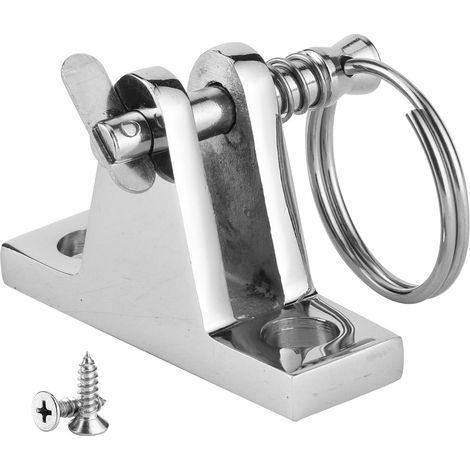 Charnière de pont bateau Bimini Top 90° avec goupille rapide en acier inoxydable pour capote marine (1/5)