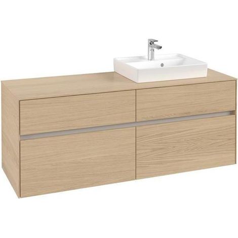 VB WaschbeckenUS Collaro 1400x548x500mm 4 Ausz. Waschbecken re Nordic Oak (1/3)