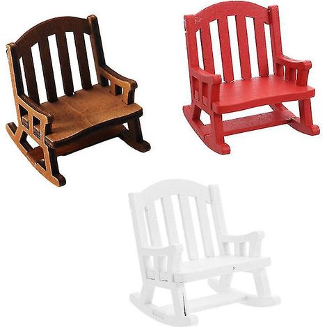 Lot de 3 mini chaises en bois