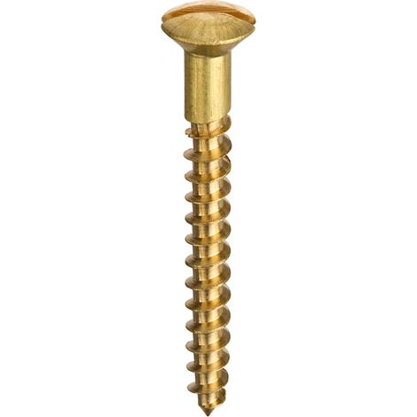 Unifix Brass Woodscrews Slotted Raised Countersunk Head 6G X 1.1/ - Box of 200